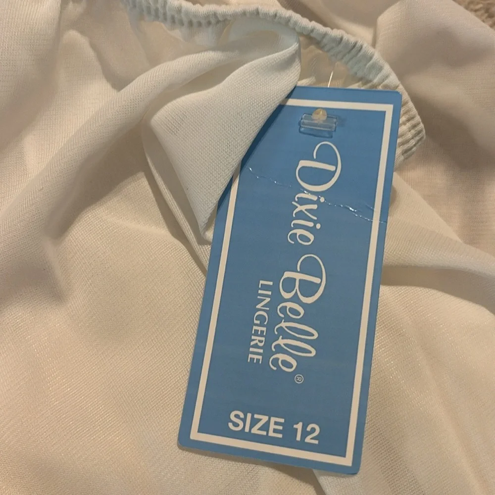 Dixie Belle Women’s Classic Nylon Briefs Panties WHITE VINTAGE
